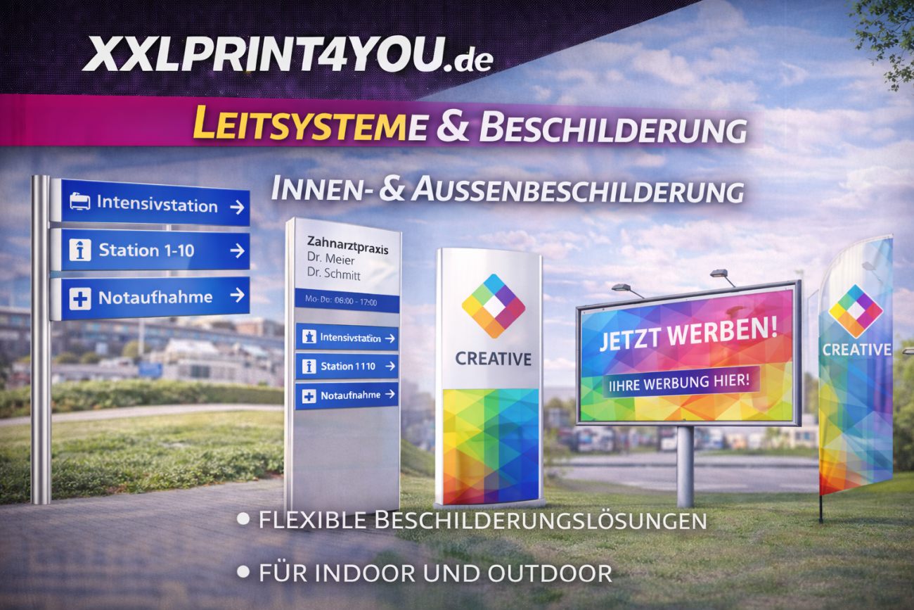 Leitsysteme & Beschilderung Innen- & Außenbeschilderung